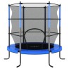 vidaXL Set Trampolino con Rete di Sicurezza Rotondo 140x160 cm Blue