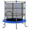 vidaXL Set Trampolino con Rete di Sicurezza Rotondo 140x160 cm Blue