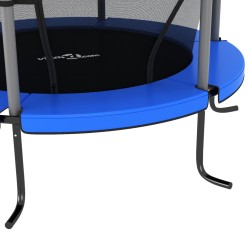 vidaXL Set Trampolino con Rete di Sicurezza Rotondo 140x160 cm Blue