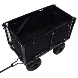 vidaXL Telo per Carrello da Giardino Nero 81x41x40 cm in Tessuto