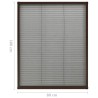 vidaXL Zanzariera Plissettata Finestre in Alluminio Marrone 80x100 cm