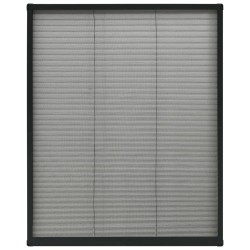 vidaXL Zanzariera Plissettata Finestre in Alluminio Antracite 80x100cm