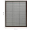 vidaXL Zanzariera Plissettata Finestre in Alluminio Marrone 60x80 cm