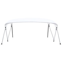 vidaXL Bimini di Prua Tendalino a 4 Archi Bianco 243x(230-244)x137 cm