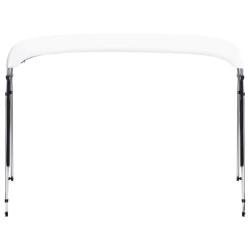 vidaXL Bimini di Prua Tendalino a 4 Archi Bianco 243x(230-244)x137 cm