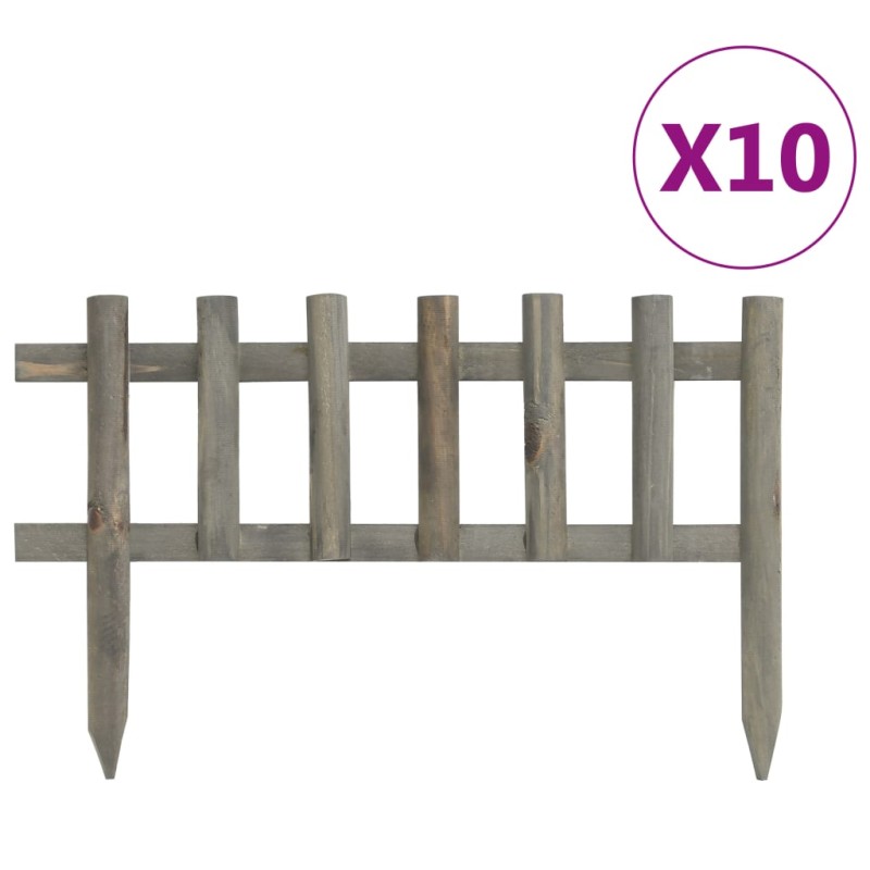 vidaXL Bordature per Prato 10 pz in Legno di Abete 4,4 m