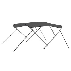 vidaXL Bimini di Prua con Tendalino a 3 Archi Antracite 183x160x137 cm