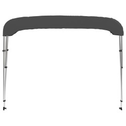 vidaXL Bimini di Prua con Tendalino a 3 Archi Antracite 183x160x137 cm