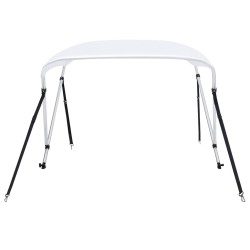 vidaXL Bimini di Prua con Tendalino a 2 Archi Bianco 150x120x110 cm