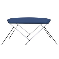 vidaXL Bimini di Prua con Tendalino a 2 Archi Blu Marino 150x120x110cm