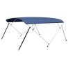 vidaXL Bimini di Prua Tendalino a 4 Archi Blu 243x(230-244)x137 cm 