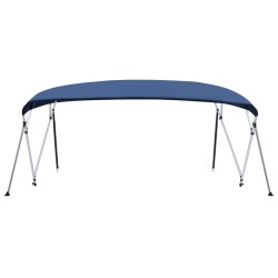 vidaXL Bimini di Prua Tendalino a 4 Archi Blu 243x(230-244)x137 cm 