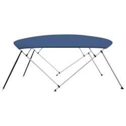 vidaXL Bimini di Prua Tendalino a 4 Archi Blu 243x(230-244)x137 cm 