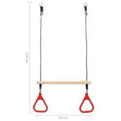 vidaXL Barra Oscillante a Trapezio con Anelli 