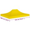 vidaXL Tetto per Tendone per Feste 4x3 m Giallo 270 g/m²