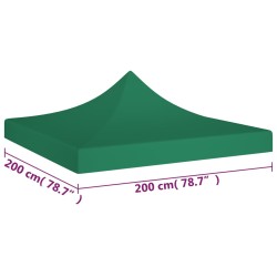 vidaXL Tetto per Tendone per Feste 2x2 m Verde 270 g/m² 