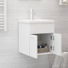 vidaXL Mobile Bagno con Lavabo Integrato Bianco in Legno Ingegnerizzato