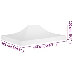 vidaXL Tetto per Tendone per Feste 4,5x3 m Bianco 270 g/m²