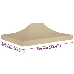 vidaXL Tetto per Tendone per Feste 4x3 m Beige 270 g/m²