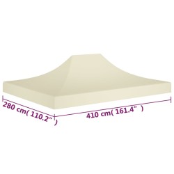 vidaXL Tetto per Tendone per Feste 4x3 m Crema 270 g/m²