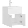 vidaXL Mobile Bagno con Lavabo Integrato Bianco in Legno Ingegnerizzato