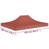 vidaXL Tetto per Tendone per Feste 4x3 m Terracotta 270 g/m²