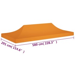 vidaXL Tetto per Tendone per Feste 6x3 m Arancione 270 g/m²