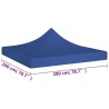 vidaXL Tetto per Tendone per Feste 2x2 m Blu 270 g/m² 