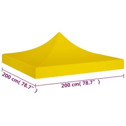 vidaXL Tetto per Tendone per Feste 2x2 m Giallo 270 g/m² 