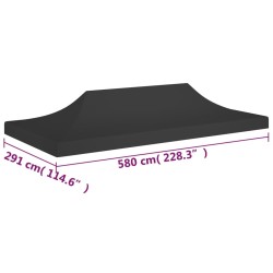 vidaXL Tetto per Tendone per Feste 6x3 m Nero 270 g/m²