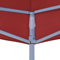 vidaXL Tetto per Tendone per Feste 2x2 m Rosso Borgogna 270 g/m² 