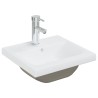 vidaXL Mobile Bagno con Lavabo Integrato Grigio Lucido in Truciolato