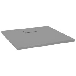 vidaXL Piatto Doccia in SMC Grigio 80x80 cm