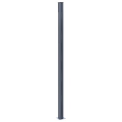 vidaXL Pali di Recinzione 2 pz Grigio Scuro 185 cm in Alluminio