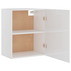 vidaXL Armadi Sospesi 2 pz Bianco Lucido 50x31x60 cm in Truciolato