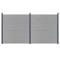 vidaXL Pali di Recinzione 3 pz Grigio Scuro 185 cm in Alluminio