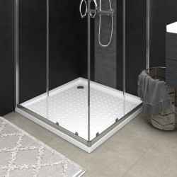 vidaXL Piatto Doccia con Superficie Puntinata Bianco 80x80x4 cm in ABS