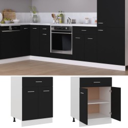 vidaXL Armadio con Cassetto Nero 60x46x81,5 cm in Truciolato