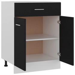 vidaXL Armadio con Cassetto Nero 60x46x81,5 cm in Truciolato