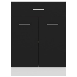 vidaXL Armadio con Cassetto Nero 60x46x81,5 cm in Truciolato