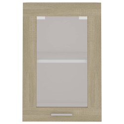 vidaXL Armadio Sospeso con Vetro Rovere Sonoma 40x31x60 cm Truciolato