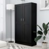 vidaXL Libreria Nera 82,5x30,5x150 cm in Truciolato