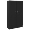 vidaXL Libreria Nera 82,5x30,5x150 cm in Truciolato