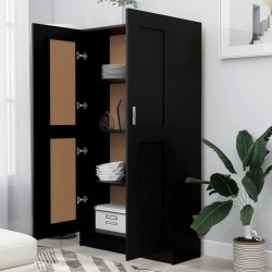 vidaXL Libreria Nera 82,5x30,5x150 cm in Truciolato