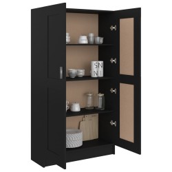 vidaXL Libreria Nera 82,5x30,5x150 cm in Truciolato