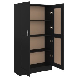 vidaXL Libreria Nera 82,5x30,5x150 cm in Truciolato