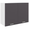 vidaXL Armadio Sospeso Grigio 80x31x60 cm in Truciolato