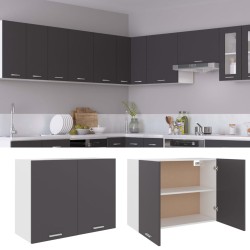 vidaXL Armadio Sospeso Grigio 80x31x60 cm in Truciolato