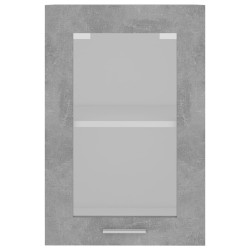 vidaXL Armadio Sospeso con Vetro Grigio Cemento 40x31x60 cm Truciolato