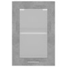 vidaXL Armadio Sospeso con Vetro Grigio Cemento 40x31x60 cm Truciolato